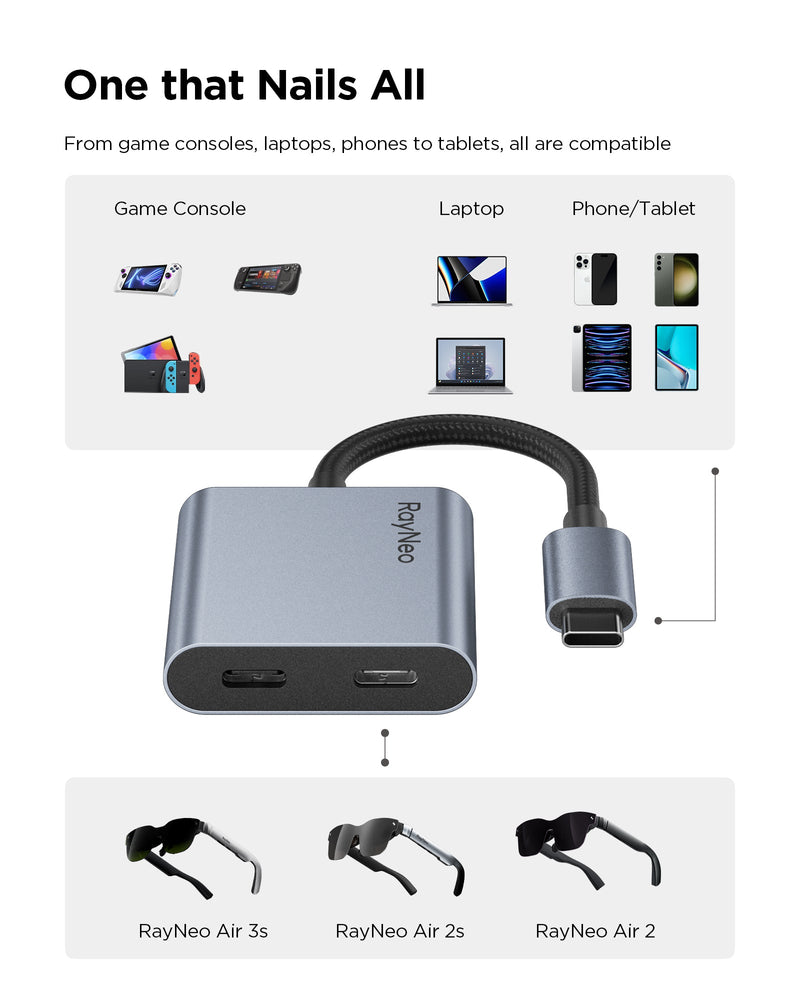 RayNeo USB-C Charging Adapter