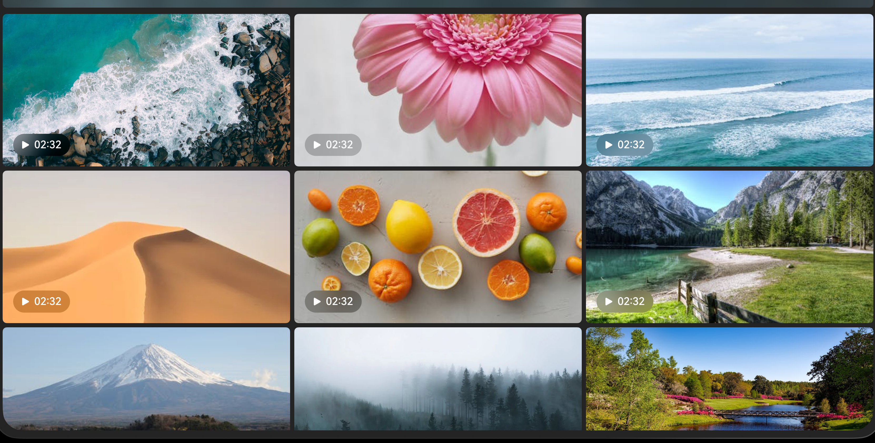 Select and play a video